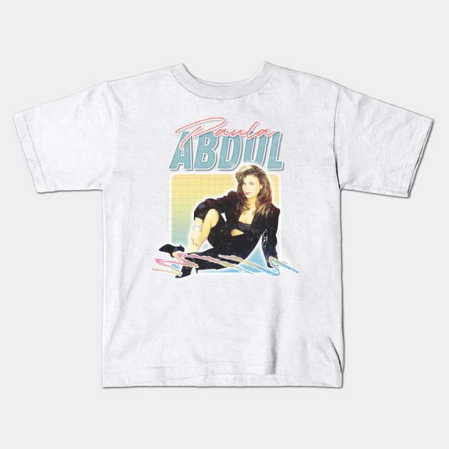 Paula Abdul / 80s Vintage Aesthetic Design Kids T-Shirt by DankFutura